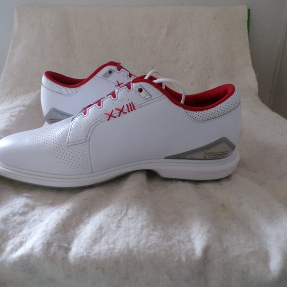 Size 9 - Jordan ADG 5 White Fire Red Golf Shoes Brand New The Grove XXIII main image 6